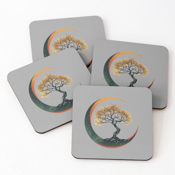 Item preview, Elysium Echoes | Ancient Tree, Moon & Wave Icon 01 designed and sold by Shift-Bloom.