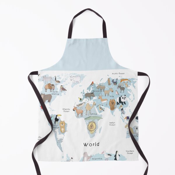 Item preview, Animal World Map Illustrated By Artist Carla Daly designed and sold by Carla Daly.