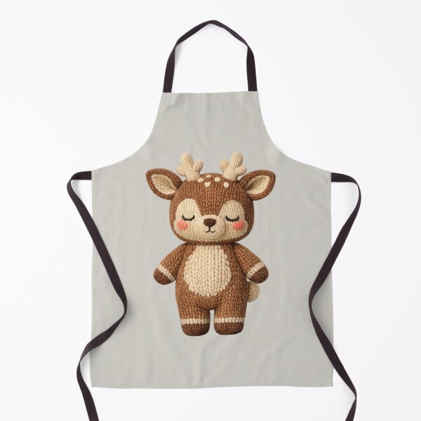 Item preview, Cute Knitted Deer Plush | Kawaii Handmade Crochet Cottagecore designed and sold by Moons Studio.