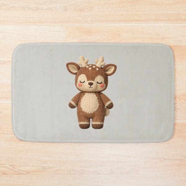 Item preview, Cute Knitted Deer Plush | Kawaii Handmade Crochet Cottagecore designed and sold by Moons Studio.