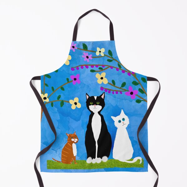 Item preview, Three Cats in a Floral Garden designed and sold by Elaine M Hayward .
