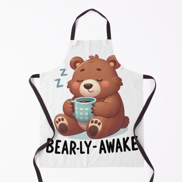 Item preview, Bearly Awake Funny Bear And Coffee designed and sold by FurAndFlaireg.