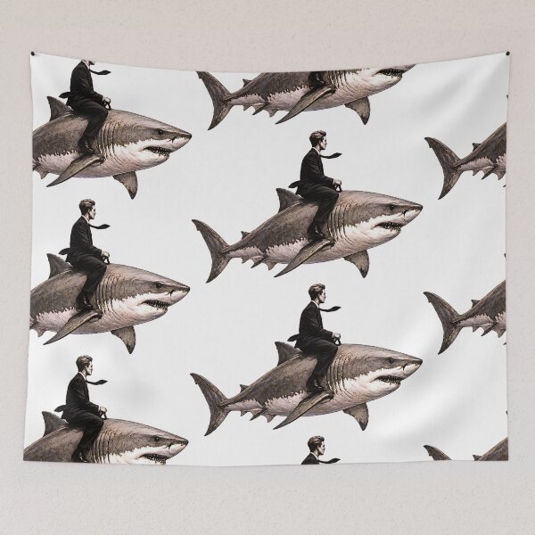 Item preview, Shark & man designed and sold by shymuscat.