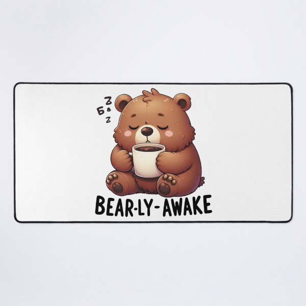 Item preview, Bearly Awake Funny Bear And Coffee designed and sold by FurAndFlaireg.