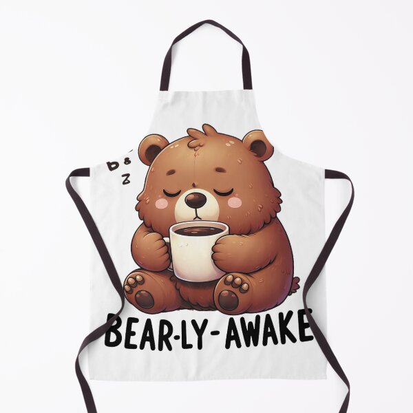 Item preview, Bearly Awake Funny Bear And Coffee designed and sold by FurAndFlaireg.
