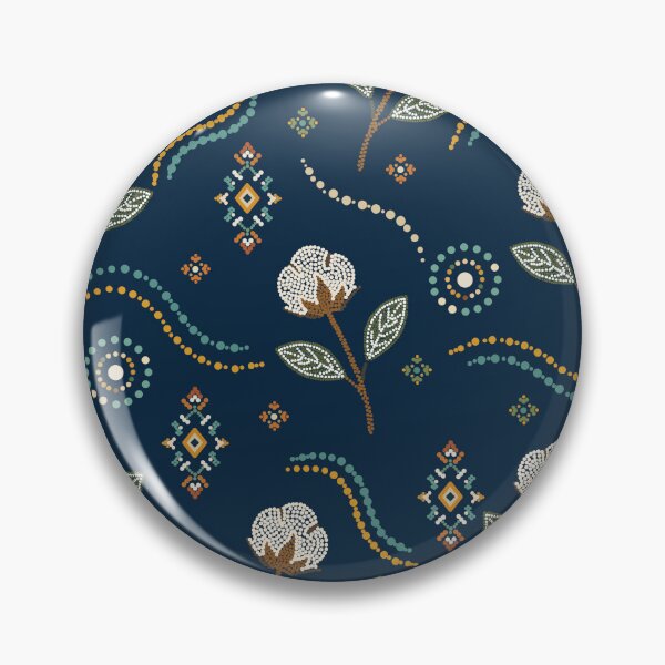 Item preview, Modern Isan Dot Textile Seamless Pattern with Cotton Flower designed and sold by Lannanun.