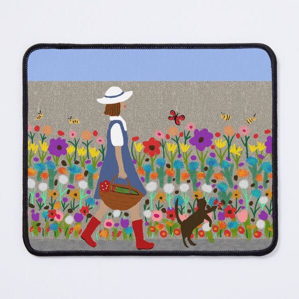 Item preview, Woman Walking in Flower Garden designed and sold by Elaine M Hayward .