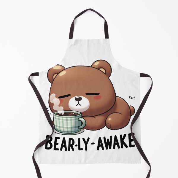 Item preview, Bearly Awake Funny Bear And Coffee designed and sold by FurAndFlaireg.