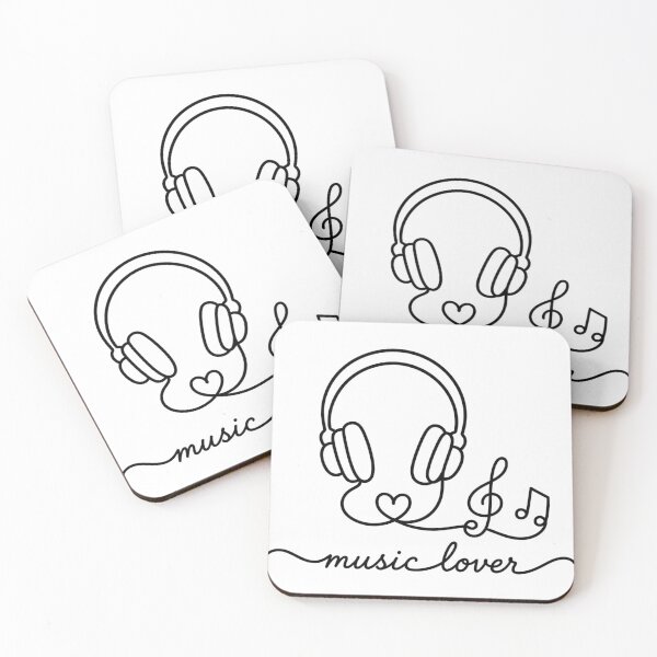 Item preview, Music Lover | Continuous Line style Headphones Design designed and sold by Little Moments Co..