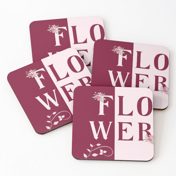 Item preview, Floral Typography - Pink and Burgundy FLOWER designed and sold by STKdesign62.