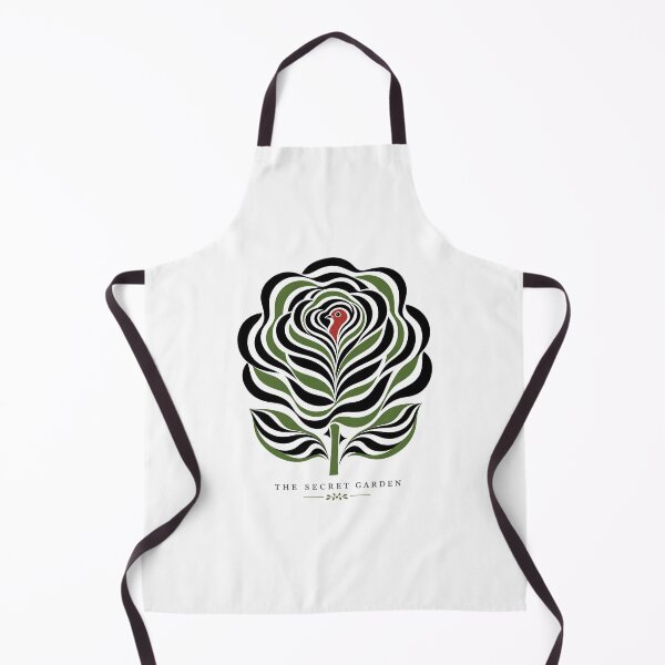 Item preview, The Secret Garden Minimalist Rose Silhouette Red Robin Bird designed and sold by Fenay Designs.