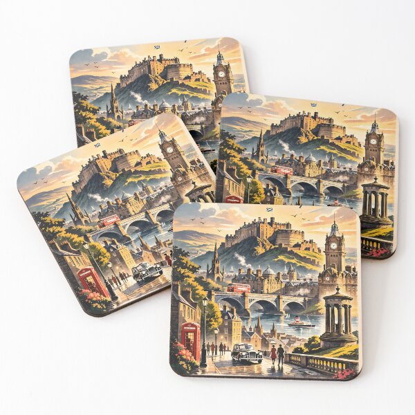 Item preview, Edinburgh Travel Poster designed and sold by Wanderdreaming.