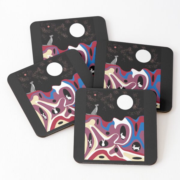 Item preview, Moonlit Landscape with Hidden Rabbits designed and sold by Elaine M Hayward .