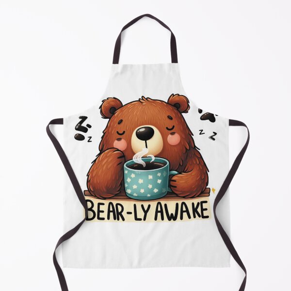 Item preview, Bearly Awake Funny Bear And Coffee designed and sold by FurAndFlaireg.