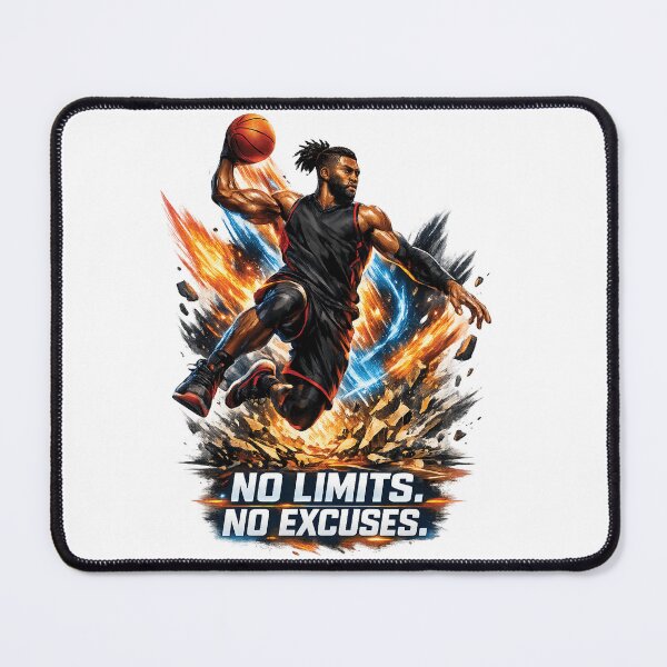 Item preview, No Limits No Excuses Basketball Warrior | Motivational Sports Graphic T-Shirt designed and sold by Graphic Therapist.