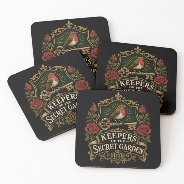 Item preview, Keepers of the Secret Garden Golden Key Robin Badge Ornate designed and sold by Fenay Designs.