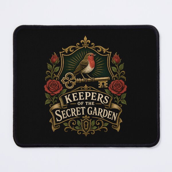 Item preview, Keepers of the Secret Garden Golden Key Robin Badge Ornate designed and sold by Fenay Designs.