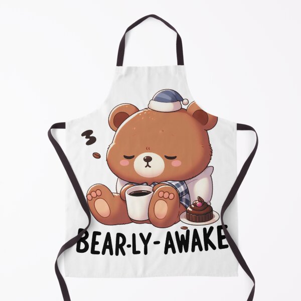 Item preview, Bearly Awake Funny Bear And Coffee designed and sold by FurAndFlaireg.