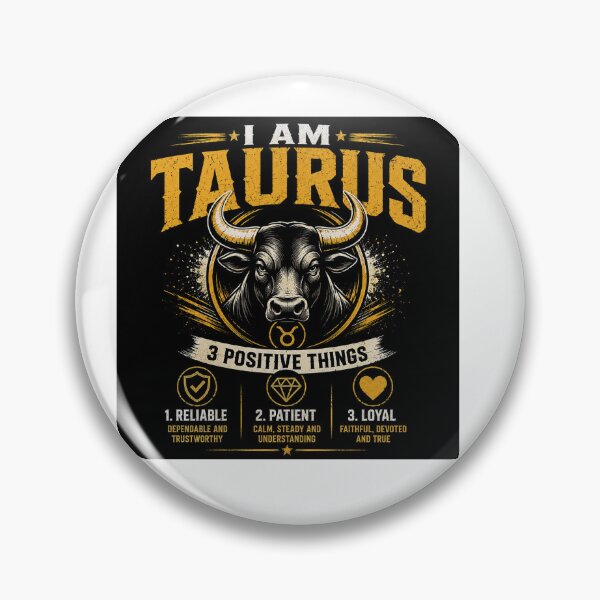 Item preview, Taurus Zodiac Sign Traits Loyal Reliable Patient Bull Art designed and sold by PrintableArt123.