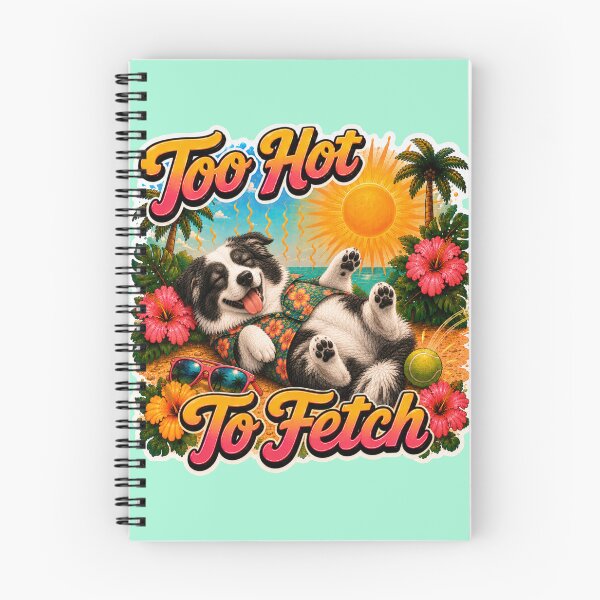 Item preview, Too Hot To Fetch – Funny Summer Australian Shepherd Lazy Beach Dog designed and sold by DailyStruggleCo.