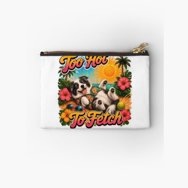 Item preview, Too Hot To Fetch – Funny Summer Australian Shepherd Lazy Beach Dog designed and sold by DailyStruggleCo.
