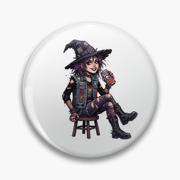 Item preview, Cute Witch Drinking a Soda designed and sold by SignalStatic.