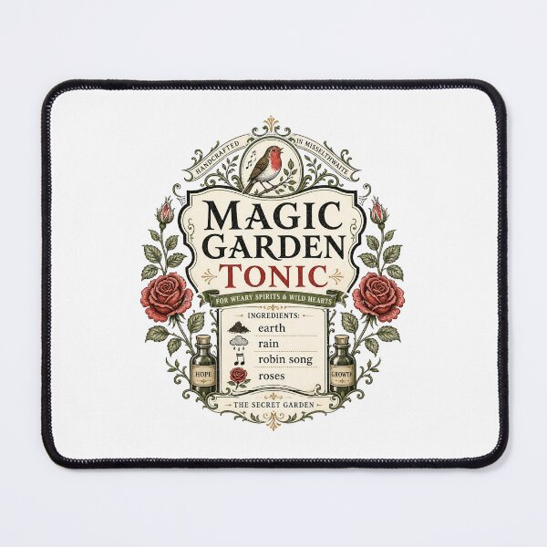 Item preview, Magic Garden Tonic Secret Garden Apothecary Label Vintage Art designed and sold by Fenay Designs.