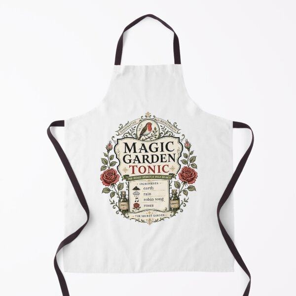 Item preview, Magic Garden Tonic Secret Garden Apothecary Label Vintage Art designed and sold by Fenay Designs.