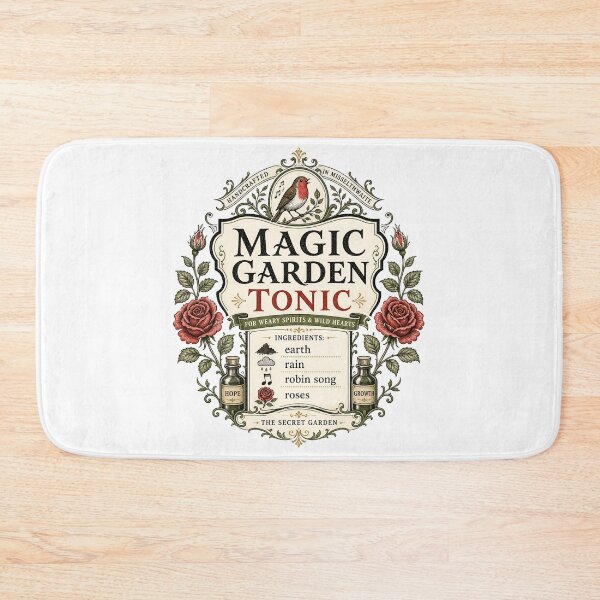 Item preview, Magic Garden Tonic Secret Garden Apothecary Label Vintage Art designed and sold by Fenay Designs.