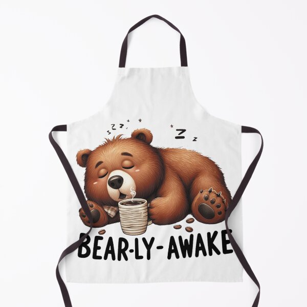 Item preview, Bearly Awake Funny Bear And Coffee designed and sold by FurAndFlaireg.