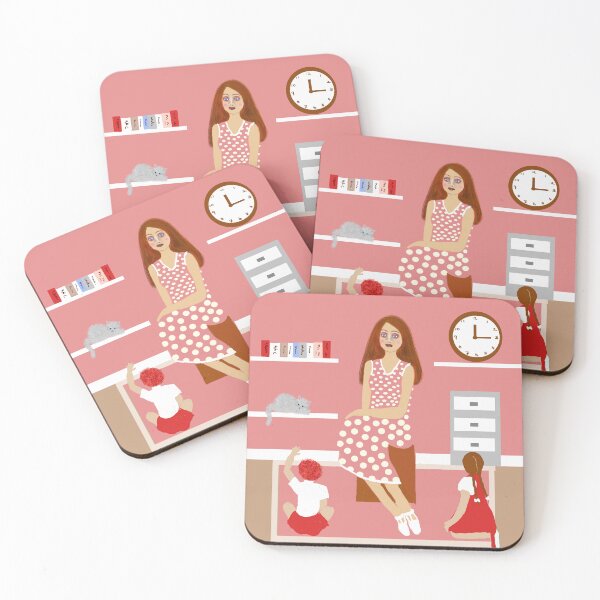 Item preview, Woman and Children in Polka Dots designed and sold by Elaine M Hayward .