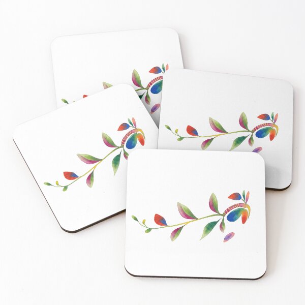 Item preview, Colorful Korean Folk Floral Vine Watercolor designed and sold by Yiruda-Art.