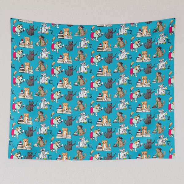 Item preview, Teacher cats - pattern designed and sold by doodlecats.