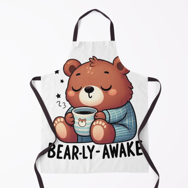 Item preview, Bearly Awake Funny Bear And Coffee designed and sold by FurAndFlaireg.