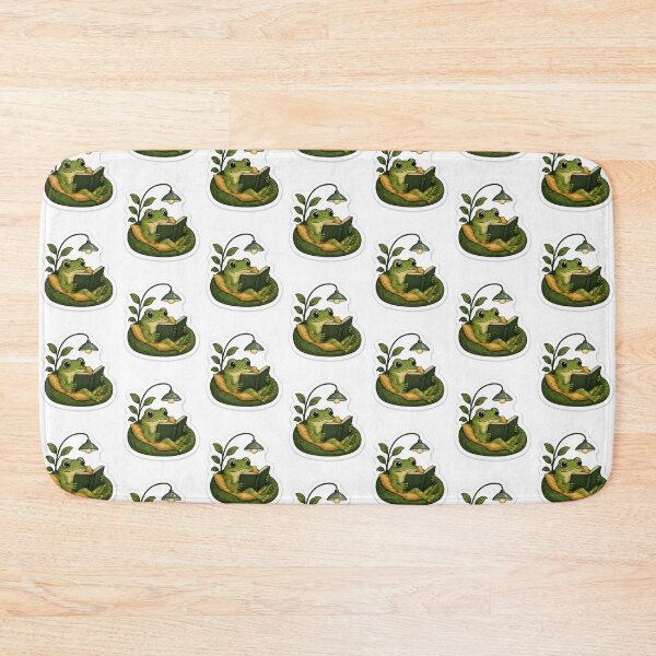 Item preview, Cozy Reading Frog Sticker | Cute Book Lover Frog Reading in a Cozy Chair designed and sold by AtlasPixel.