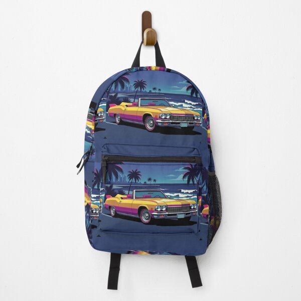 Item preview, Retro Miami Beach Convertible Car Synthwave Sunset Art designed and sold by Nexus Space.
