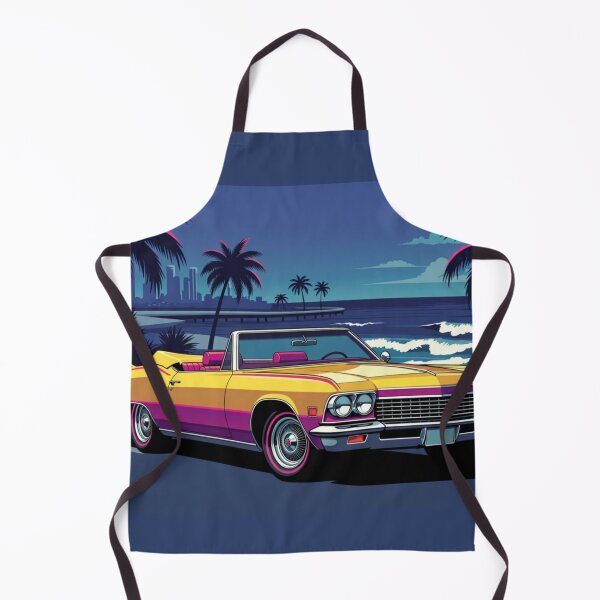 Item preview, Retro Miami Beach Convertible Car Synthwave Sunset Art designed and sold by Nexus Space.