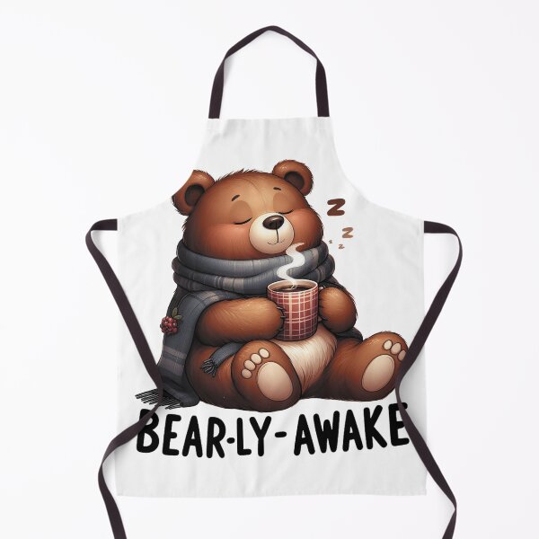 Item preview, Bearly Awake Funny Bear And Coffee designed and sold by FurAndFlaireg.