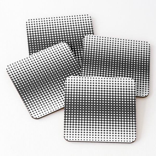 Item preview, Optical Pattern of Diamonds in Gradient Black and White designed and sold by DigitalArtx-com.