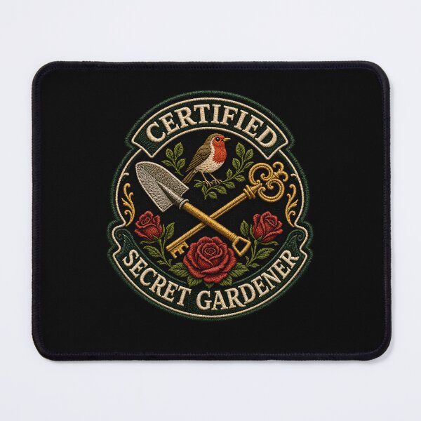 Item preview, Certified Secret Gardener Patch Embroidery Texture Secret Garden designed and sold by Fenay Designs.