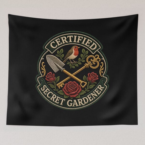 Item preview, Certified Secret Gardener Patch Embroidery Texture Secret Garden designed and sold by Fenay Designs.