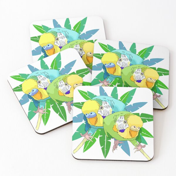 Item preview, couple love wavy parrot on palm designed and sold by OrPolly.