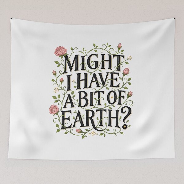 Item preview, The Secret Garden Might I Have A Bit Of Earth Quote Vintage Floral designed and sold by Fenay Designs.