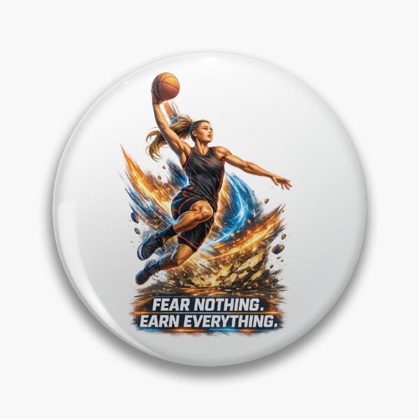 Item preview, Fear Nothing Earn Everything | Women's Basketball Motivational Graphic T-Shirt designed and sold by Graphic Therapist.