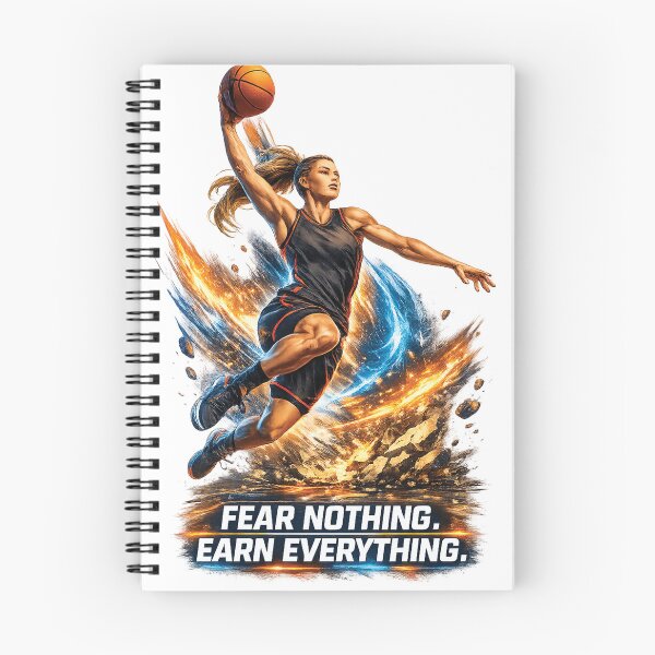 Item preview, Fear Nothing Earn Everything | Women's Basketball Motivational Graphic T-Shirt designed and sold by Graphic Therapist.