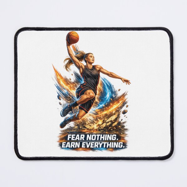Item preview, Fear Nothing Earn Everything | Women's Basketball Motivational Graphic T-Shirt designed and sold by Graphic Therapist.