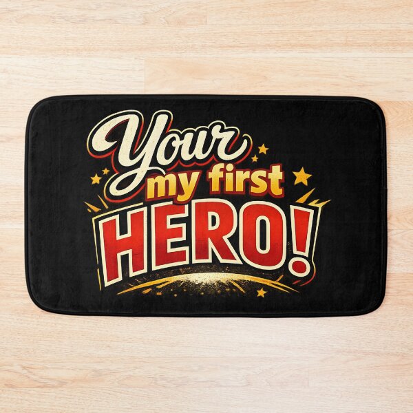 Item preview, Your My First Hero – Father's Day Retro Typography Design designed and sold by blankTeeShirt.