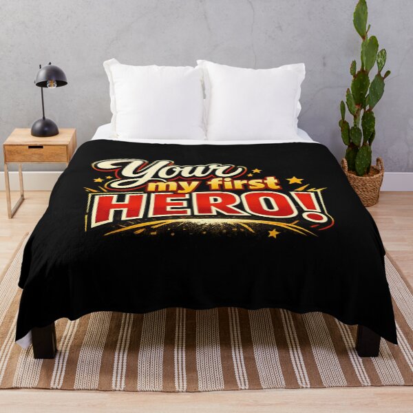 Item preview, Your My First Hero – Father's Day Retro Typography Design designed and sold by blankTeeShirt.