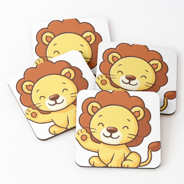 Item preview, Cute Waving Lion Cub designed and sold by LumatoneStudio.