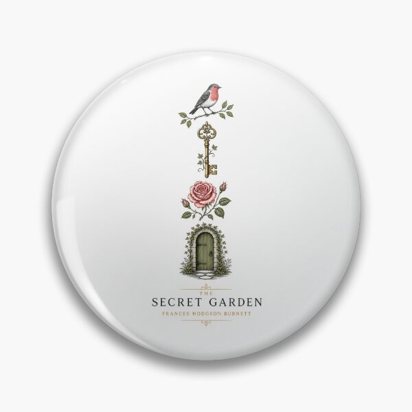 Item preview, The Secret Garden Book Cover Style Robin Key Rose And Door designed and sold by Fenay Designs.